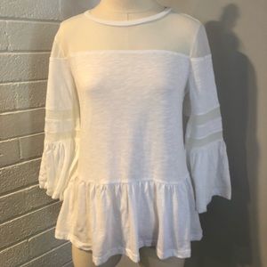 NEW Abound White 3/4 Bell Sleeve Tee